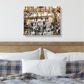 Weihnachten in der Arkade von Willowcatdesigns Leinwanddruck (Insitu (Schlafzimmer))