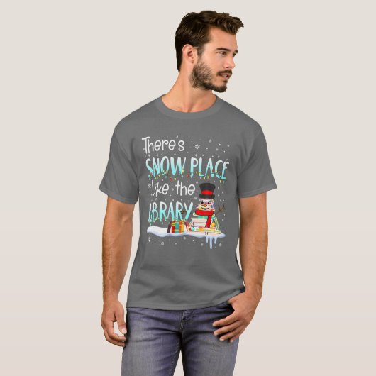 Weihnachten in der Bibliothek T-Shirt (Vorne ganz)