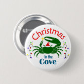 Weihnachten in der Bucht Mittelgroßer Knopf Button (Vorne & Hinten)