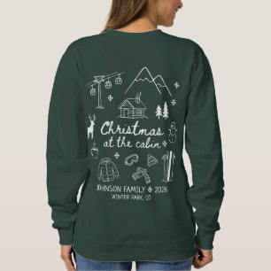 Weihnachten in der Hütte Gruppen-Matching-Familie Sweatshirt