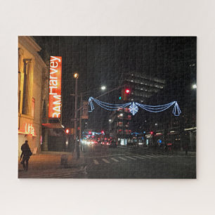 Weihnachten in der Innenstadt von Brooklyn, New Yo Puzzle
