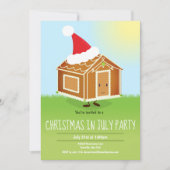 Weihnachten in der Juli-Party Einladung (Vorderseite)
