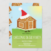 Weihnachten in der Juli-Party Einladung (Vorne/Hinten)
