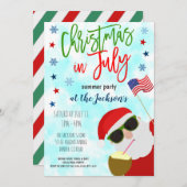 Weihnachten in der Juli-Party Einladung (Vorne/Hinten)