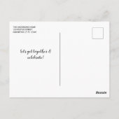 Weihnachten in der Juli-Party Einladung Postkarte (Rückseite)