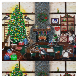 Weihnachten in der Kabine von Frau Elizabeth Stoff