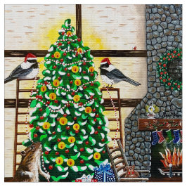 Weihnachten in der Kabine von Frau Elizabeth Stoff