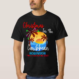 Weihnachten in der Karibik farbenfrohe Schiffsreis T-Shirt