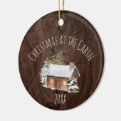 Weihnachten in der Keramik Cabin Keramik Ornament (Links)