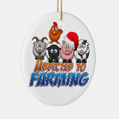 Weihnachten in der Landwirtschaft Keramikornament (Rechts)