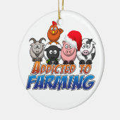 Weihnachten in der Landwirtschaft Keramikornament (Links)