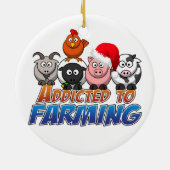 Weihnachten in der Landwirtschaft Keramikornament (Hinten)