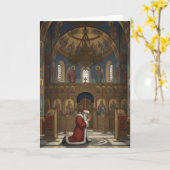 Weihnachten in der östorthodoxen Kirche Weihnachte Karte (Gelbe Blume)