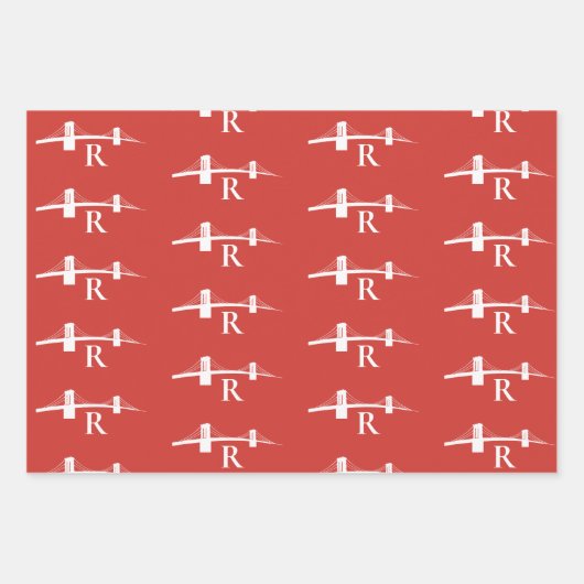 Weihnachten in der Personalisierten Architektur vo Geschenkpapier Set (Vorderseite 3)