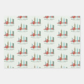 Weihnachten in der Personalisierten Architektur vo Geschenkpapier Set (Vorderseite 2)