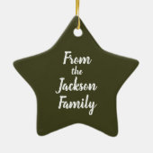 Weihnachten in der Pflanze Arizona Cactus Keramik Ornament (Hinten)