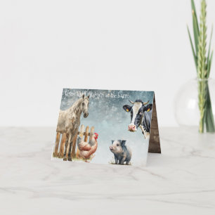 "Weihnachten in der Scheune" Anpassbar Karte