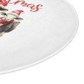 Weihnachten in der Scheune Rustikale Kühe in Weihn Schneidebrett (Ecke)