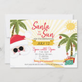 Weihnachten in der Sonne Sommerparty Australiens W Einladung (Vorderseite)