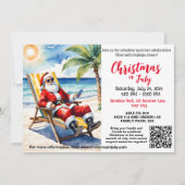 Weihnachten in der Sonne Sommerparty Australiens W Einladung (Vorderseite)