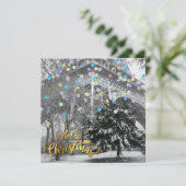 Weihnachten in der Stadt. Flache Karte (Stehend Vorderseite)