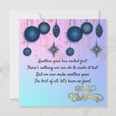 Weihnachten in der Stadt. Flache Karte (Rückseite)