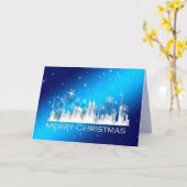 Weihnachten in der Stadt Grußkarte Karte (Gelbe Blume)
