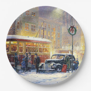 Weihnachten in der Stadt Pappteller