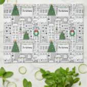 Weihnachten in der Stadt Personalisiert von Hand G Geschirrtuch (Gefaltet)