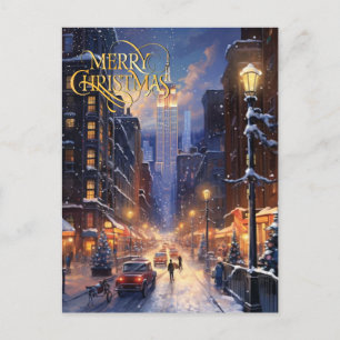 Weihnachten in der Stadt. Postkarte