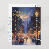 Weihnachten in der Stadt. Postkarte (Vorne/Hinten)