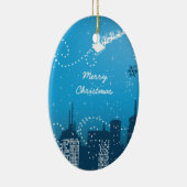 Weihnachten in der Stadt Zollschmuck Keramik Ornament (Rechts)