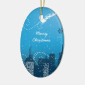 Weihnachten in der Stadt Zollschmuck Keramik Ornament (Links)