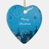 Weihnachten in der Stadt Zollschmuck Keramikornament (Rechts)