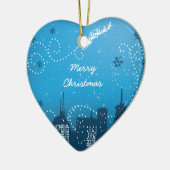 Weihnachten in der Stadt Zollschmuck Keramikornament (Links)