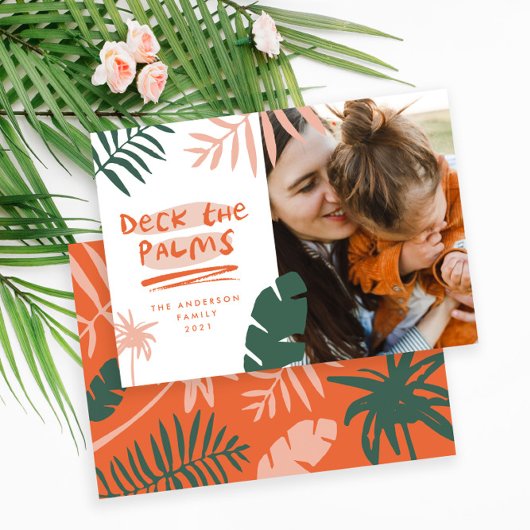 Weihnachten in der tropischen Palme Modernes Foto