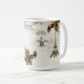 Weihnachten in der Turm-Kaffee-Tasse Paris Eiffel Kaffeetasse (VorderseiteRechts)
