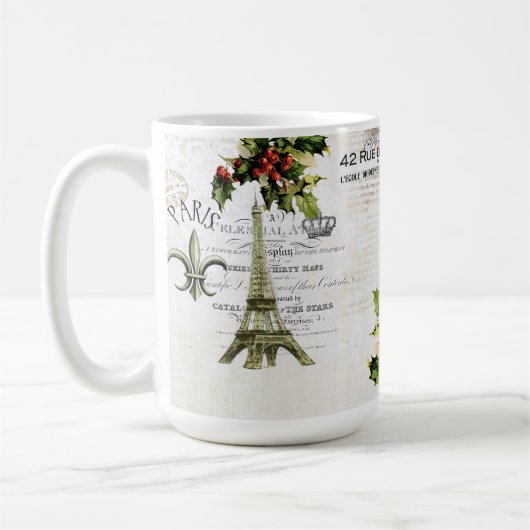 Weihnachten in der Turm-Kaffee-Tasse Paris Eiffel Kaffeetasse (Links)