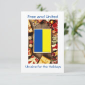 Weihnachten in der Ukraine, Weihnachtskarte Dankeskarte (Stehend Vorderseite)