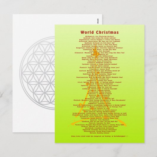 Weihnachten in der Welt (Vorne/Hinten)