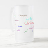 Weihnachten in der Welt Mattiert Mattglas Bierglas (Vorderseite Links)