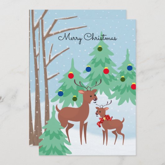 Weihnachten in der Woods Flat Holiday Card (Vorne/Hinten)