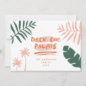 Weihnachten in der wunderschönen tropischen Palme (Vorderseite)