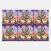 Weihnachten in der Wüste Saguaro Cactus Decoupage Geschenkpapier Set (Vorderseite 2)