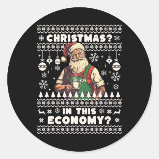 Weihnachten in dieser Volkswirtschaft Inflation Ug Runder Aufkleber