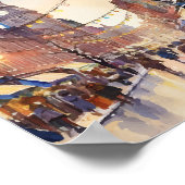 Weihnachten in Dublin Irland Wasserfarbe Poster (Ecke)