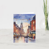 Weihnachten in Dublin Wasserfarbe Karte (Vorderseite)