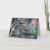 Weihnachten in einem Bergdorf, Karte (Vorderseite)