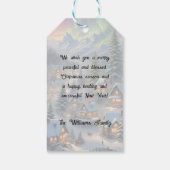 Weihnachten in einem Bergdorf, Polarlichter Geschenkanhänger (Rückseite)