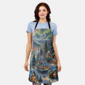 Weihnachten in einem Bergdorf, Polarlichter Schürze (Getragen)